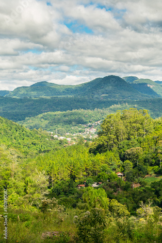 Mountains and atlantic forest, a view of Tres Coroas from above (Rio Grande do Sul, Brazil)