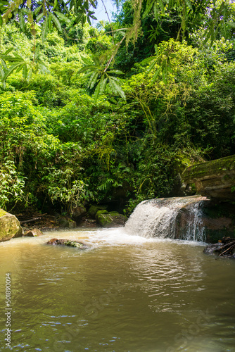 Small waterfall in Aguas Brancas neighborhood in Tres Coroas, Rio Grande do Sul - Brazil