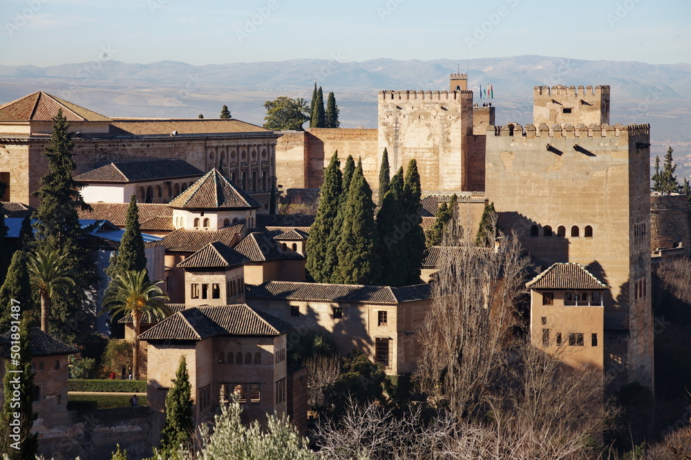 Spagna,Andalusia,Granada, Alhambra,Alcazaba