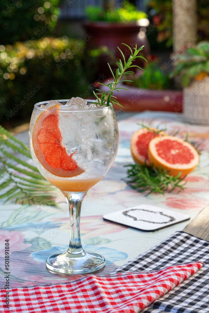 grapefruit cocktail in a tall glass grapefruit cocktail in a tall glass