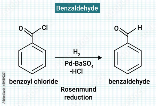 Rosenmund reduction is a hydrogenation process in which an acyl chloride is selectively reduced to an aldehyde