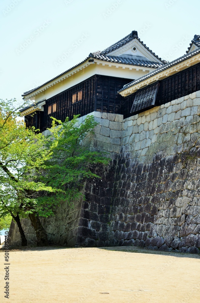 松山城 二ノ門南櫓・二ノ門東塀