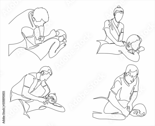 Spa Massage card template Vector illustration.
