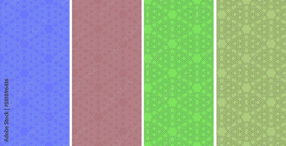 Fototapeta premium Selcuklu Mosaics, Anatolian architecture, Islamic Figure, abstract vector pattern