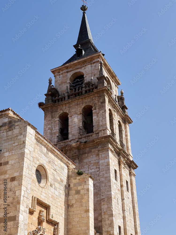 Tower of the Cathedral of St Justus and St Pastor in Alcalá de Henares, community of Madrid, Spain, Europe
