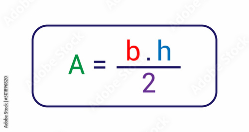 area of triangle. mathematic formula