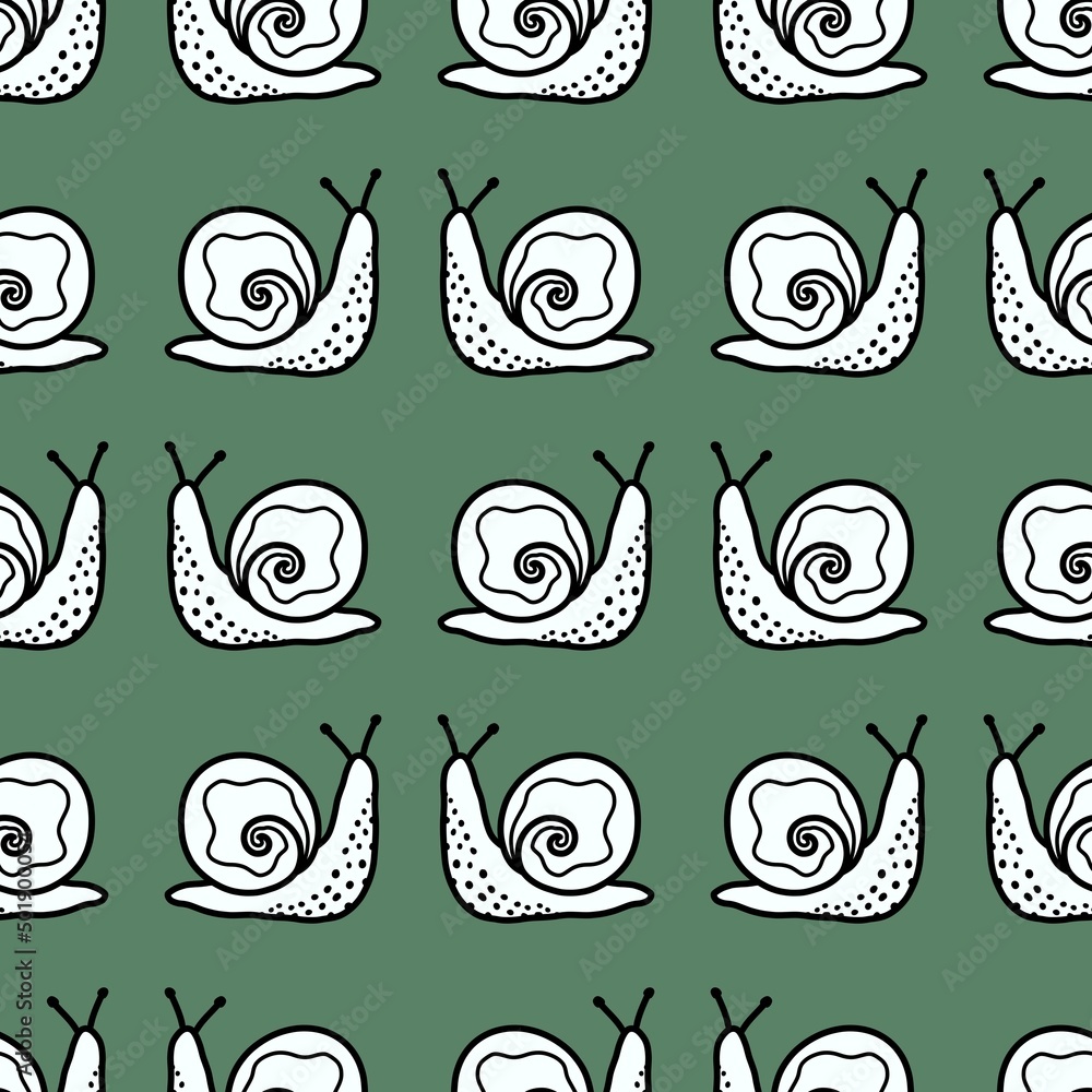 Animals seamless cute snails pattern for fabrics and textiles and packaging and gifts and cards and linens and kids Animals seamless cute snails pattern for fabrics and textiles and packaging and gifts and cards and linens and kids