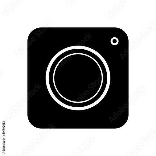 vector illustration camera icon. Isolated on a white background.
