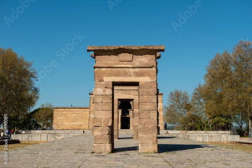 Madrid, Spain - April 16, 2022: Temple of Debod