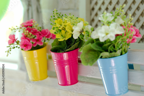Fototapeta Naklejka Na Ścianę i Meble -  Bouquet of flowers in a vase