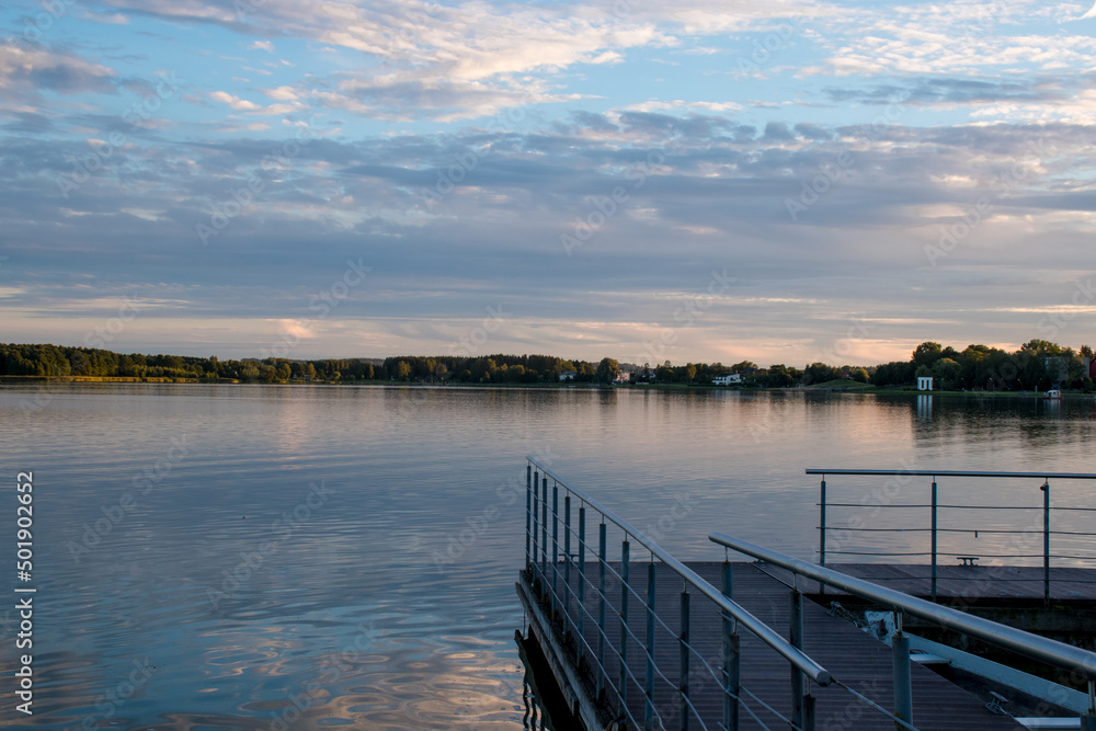 Sunset over the lake of a small Lithuanian town Sunset over the lake of a small Lithuanian town