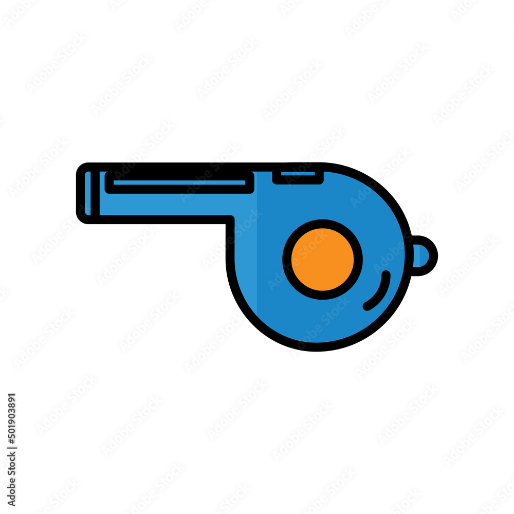 Whistle icon vector. suitable for sport symbol. Filled line icon style. simple design editable. Design simple illustration Whistle icon vector. suitable for sport symbol. Filled line icon style. simple design editable. Design simple illustration