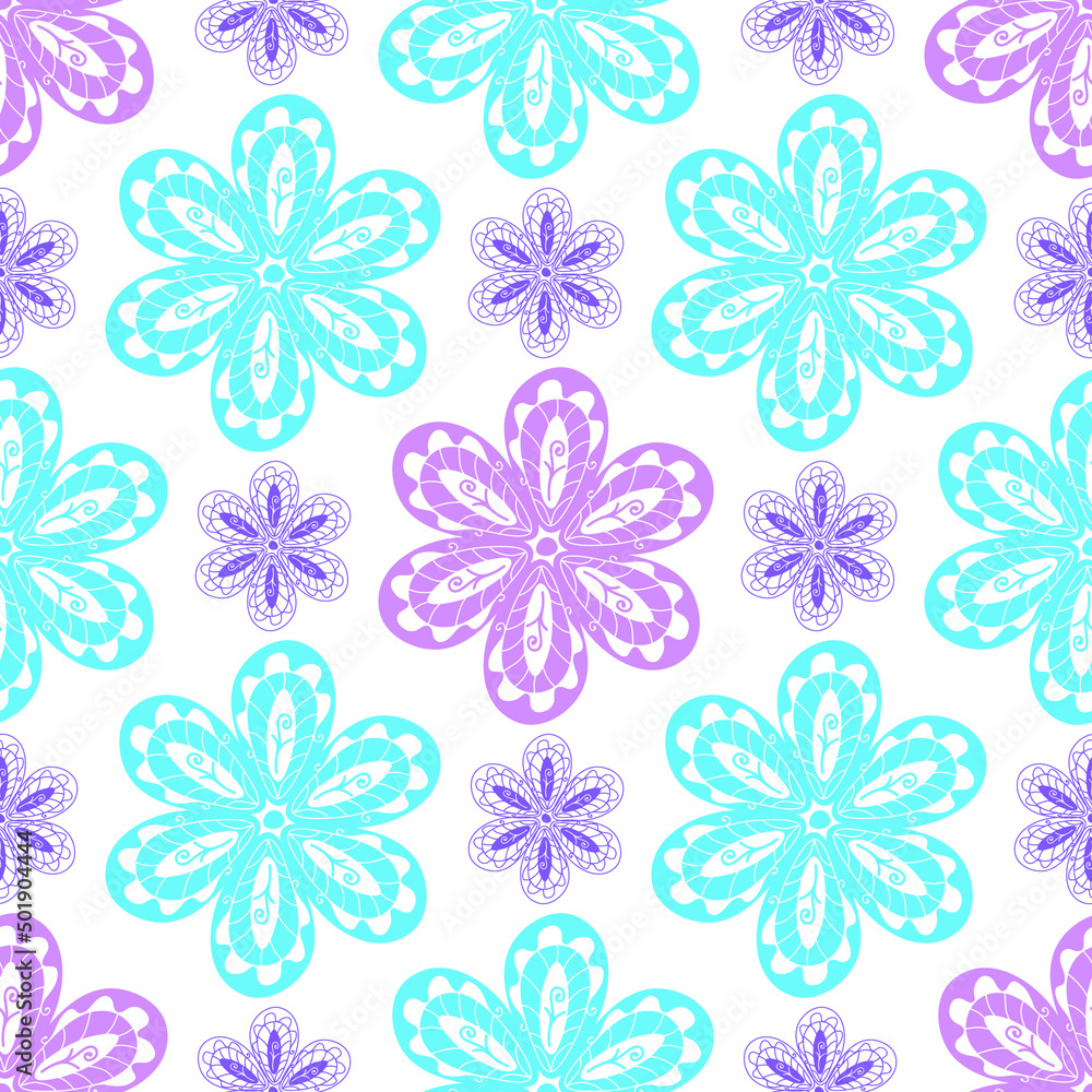 Delicate pattern with openwork painted flowers in pastel colors on a transparent background. Seamless texture. . Vector eps 10 Delicate pattern with openwork painted flowers in pastel colors on a transparent background. Seamless texture. . Vector eps 10