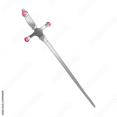 Gryffindor sword illustration isolated on white background