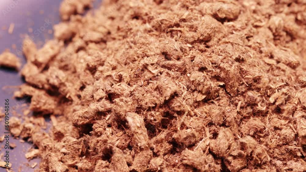 Bulk pile of fermented fireweed