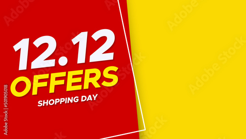 12.12 Shopping day sale poster or flyer design. 12.12 Crazy sales online. EPS 10