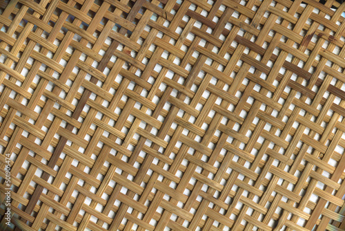 Obraz na plátně Basketry texture background, Bamboo basketry pattern