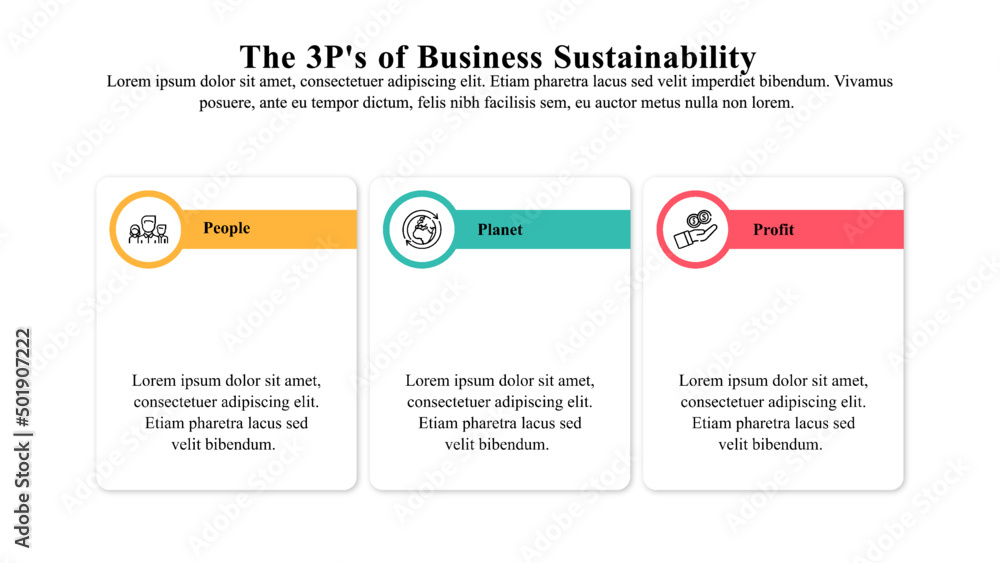 Infographic template of 3ps of business sustainability. Infographic template of 3ps of business sustainability.