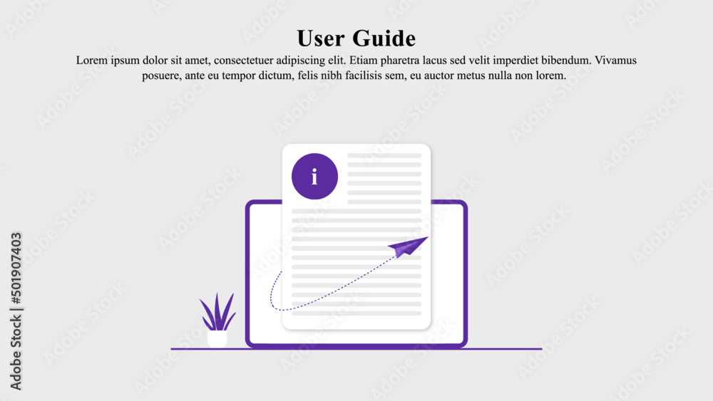 Manager User Guide Graphice User guide illustration concept in flat style. Stock Vector | Adobe Stock