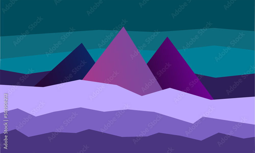illustration of a mountain landscape illustration of a mountain landscape