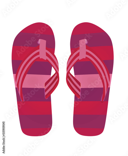 Colorful flip flops. vector illustration