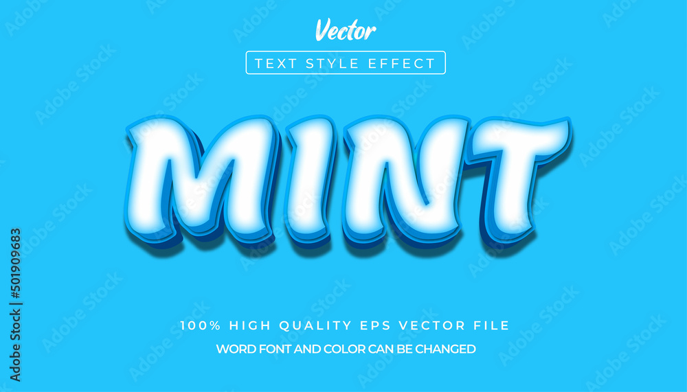 Editable Text Effect, Mint Text Style Editable Text Effect, Mint Text Style