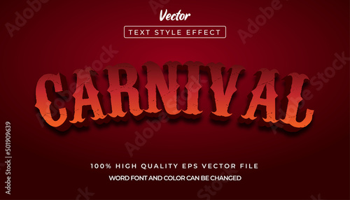 Editable Text Effect, carnival Text Style