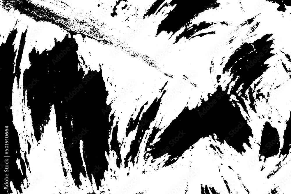 Obraz premium Black and white grunge texture. Abstract dirt stains, scratches, chips. Worn Surface pattern