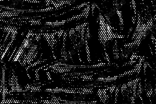 Vector grunge background in black and white. Texture covered with dirt, blots, ink
