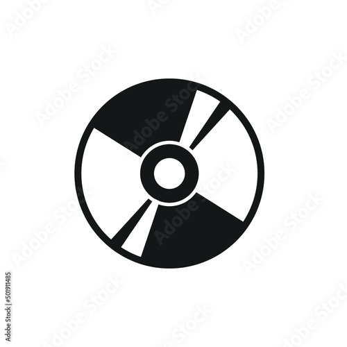 dvd  vcd cassette icon vector. file storage  movie player. simple flat template