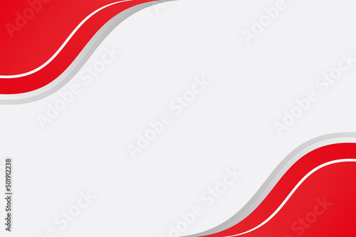 red wavy element design template vector, red flowing corner background