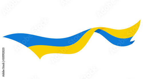 Ukrainian flag. Ukraine flag on white background. National flags waving symbols. Banner design elements