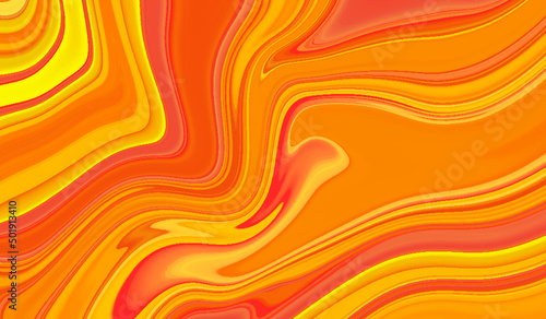 abstract orange or yellow background with waves, Modern liquid background for interior design, Colorful marble background for decoration, weeding card, wallpaper, screen paper and any design.