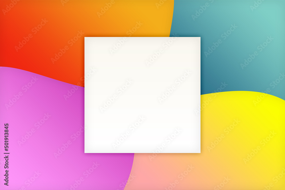 abstract background with squares blank page, sheet, empty for text. multicolor creative design for brand production