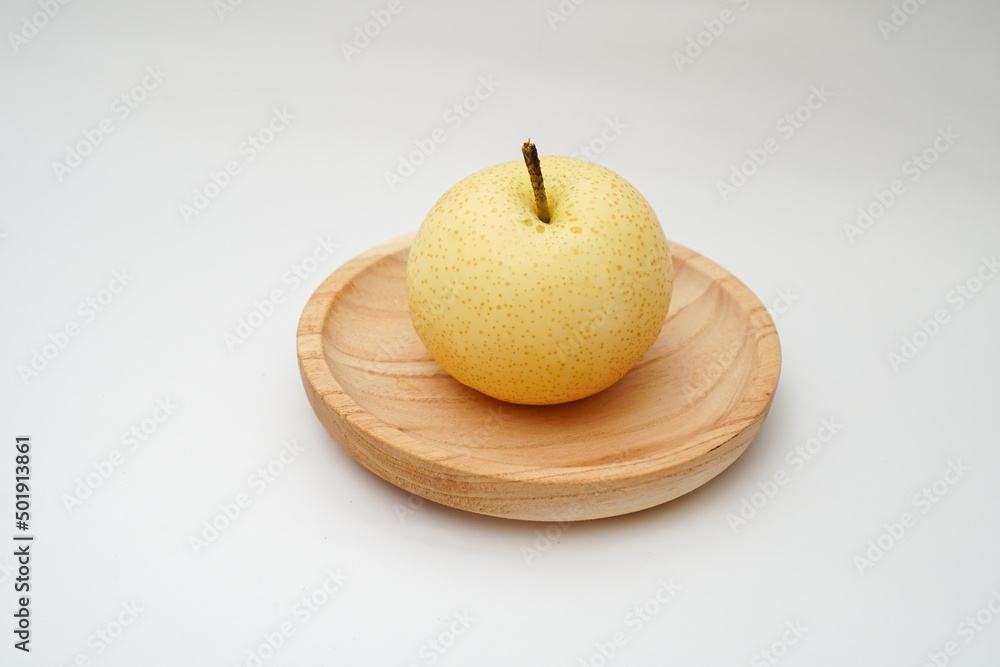 Fresh pear fruits isolated on white background Fresh pear fruits isolated on white background