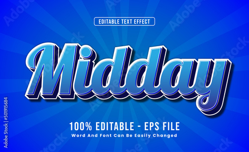 Editable Text Effects Midday Words and fonts can be changed