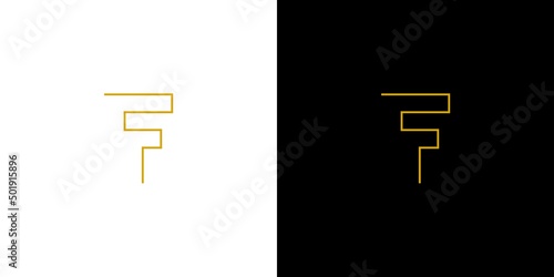 modern and simple F letter initials logo design