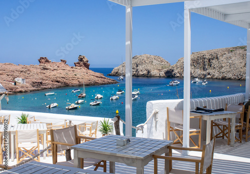 Bild auf Leinwand Ristorante a cala Morell