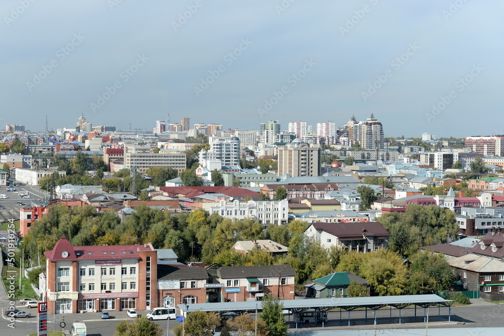 View of the city of Barnaul from the Nagorny Park