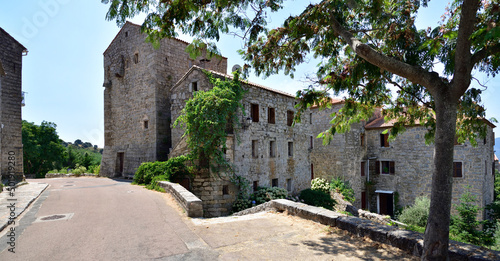 FOZZANO, CORSICA, FRANCE; August 10, 2020: Fozzano is a French commune located in the south of Corsica. The village belongs to the parish of Viggiano. photo