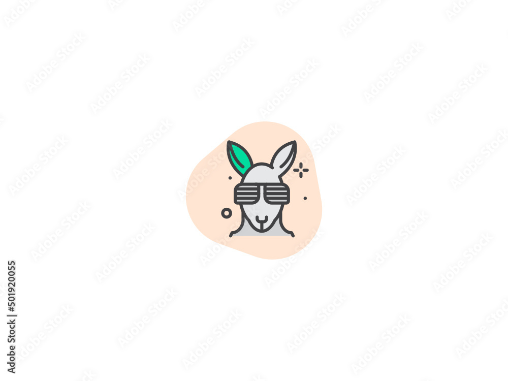 Fototapeta premium kangaroo glass icon, modern and professional. creative symbol. regular use icon. ecommerce icon.svg