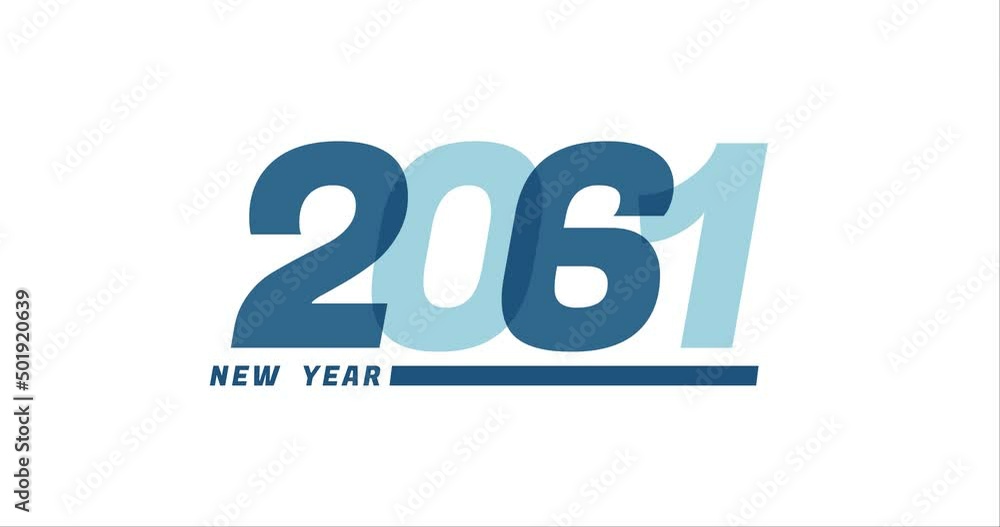 2061 animation Isolated on white background, 2061 new year design template 2061 animation Isolated on white background, 2061 new year design template