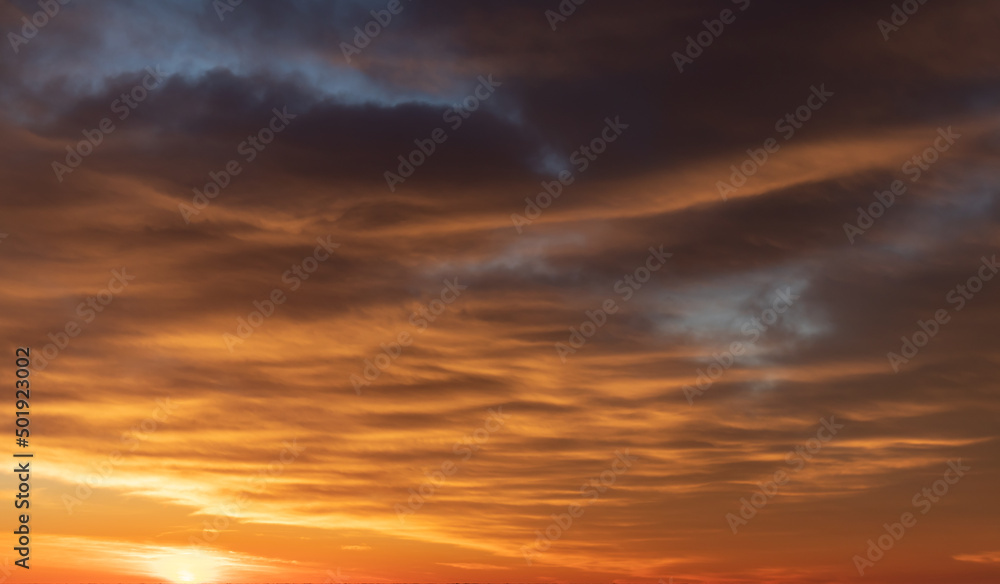 orange sunrise sunset sky replacement