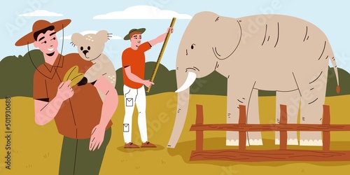 Zoologist Animal Illustration
