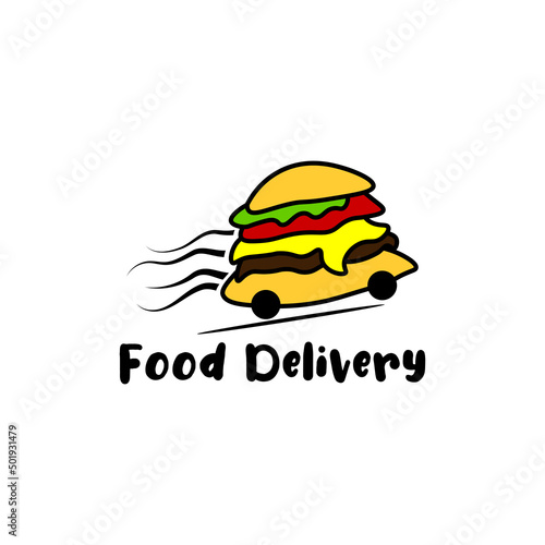 Fast Food Burger Icon Logo Design Element