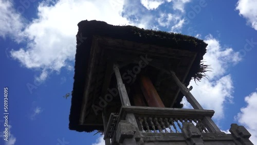 traditional house of balinese on the panglipuran village photo