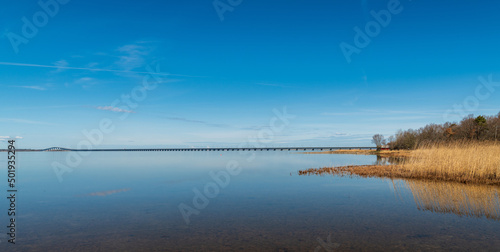 Die längste Brücke in Schweden zwischen Kalmar und der Insel Öland