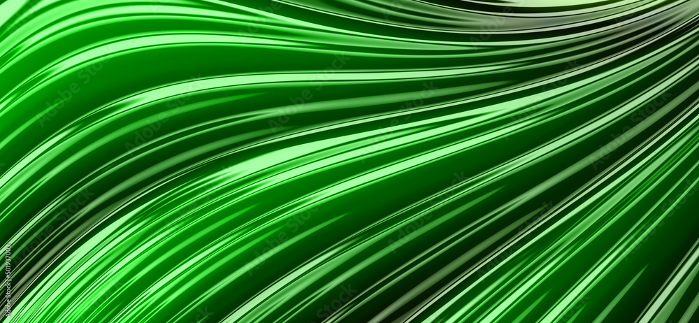 Obraz premium Abstract Fractal Green Pattern. green background