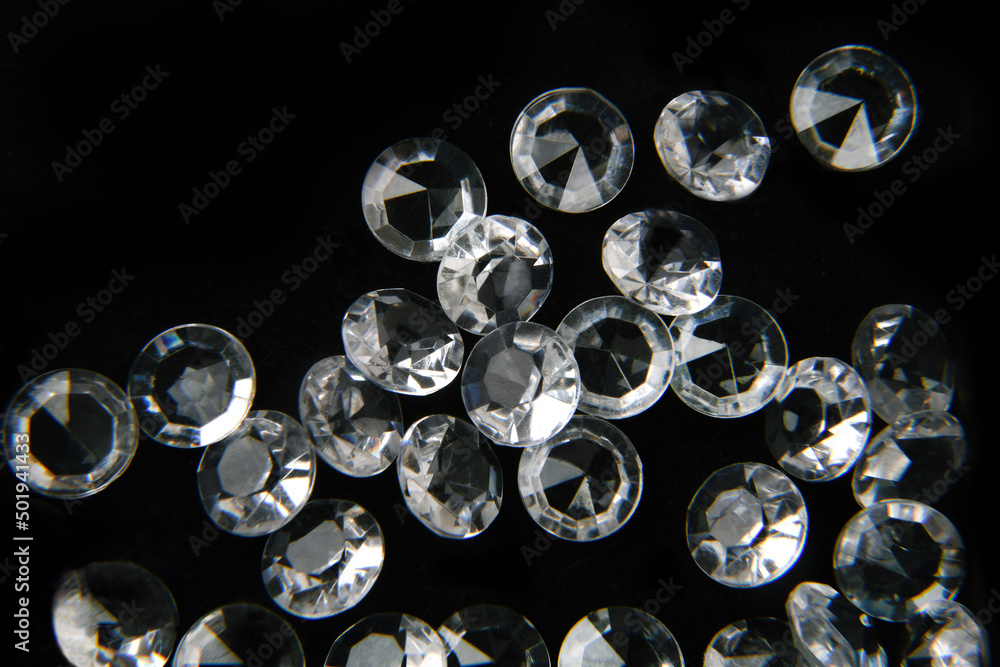 close up of the diamonds on black background close up of the diamonds on black background