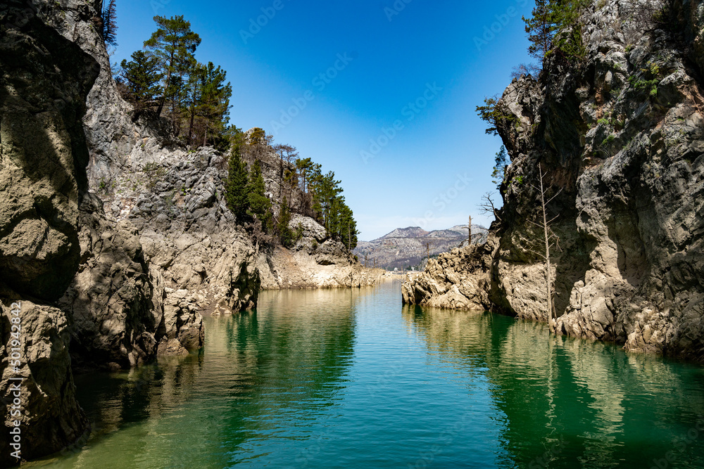 Green Canyon, Manavgat. Hydroelectric power station. Water and mountains. Largest canyon reservoir in Turkey Green Canyon, Manavgat. Hydroelectric power station. Water and mountains. Largest canyon reservoir in Turkey